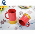 Custom drinking coffee milk tea handgrip color ceramic office cup